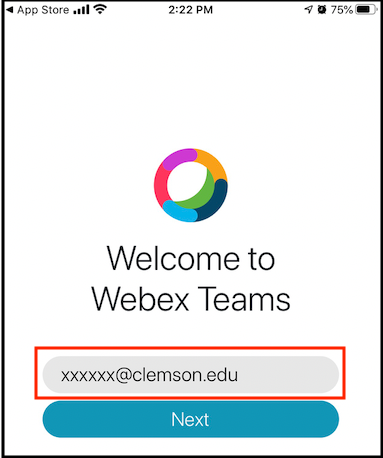 Webex teams web app